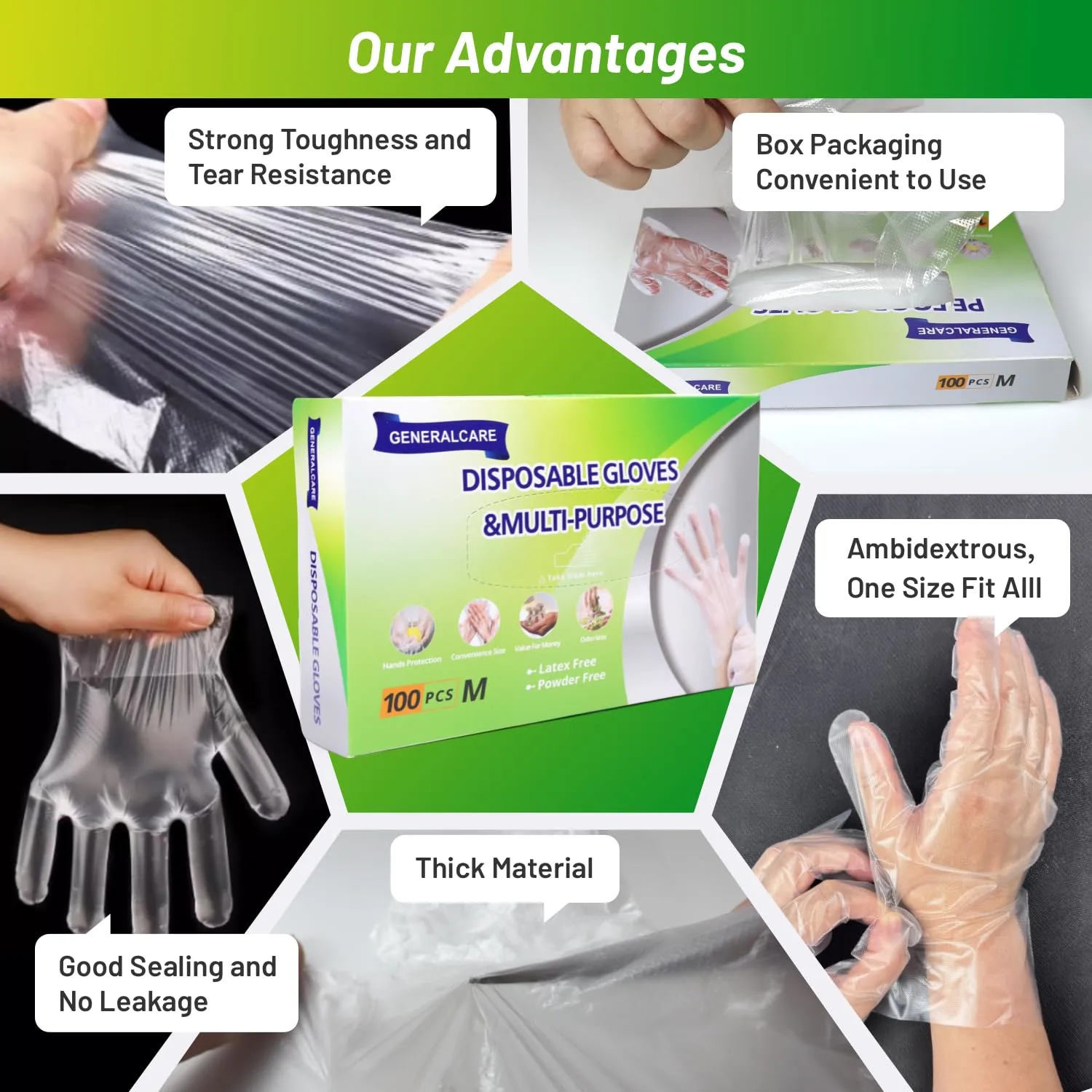 Disposable TPE Cooking Gloves, Ideal for Cleaning and Food Prep, Latex & Powder Free, Food safe