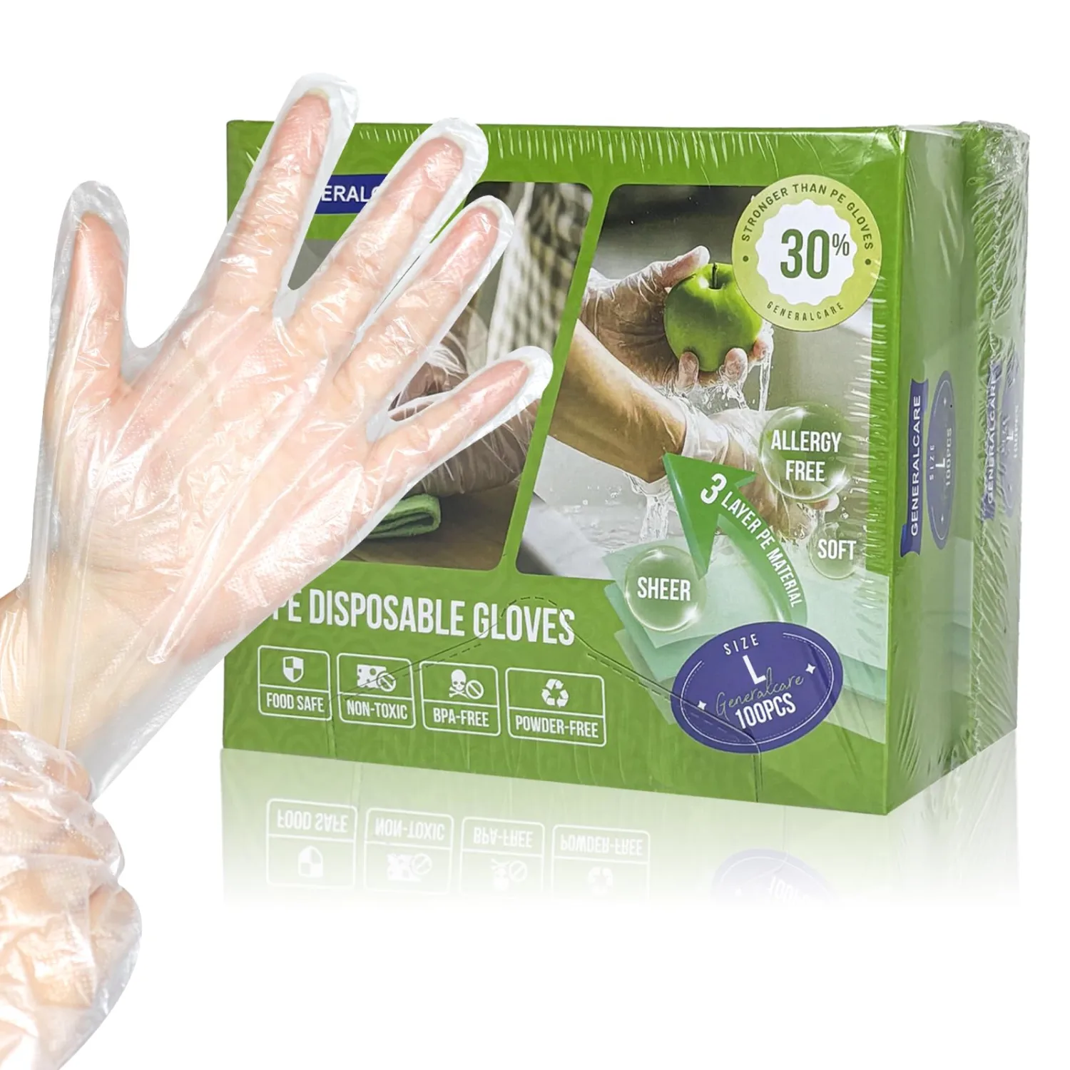 Disposable TPE Cooking Gloves, Ideal for Cleaning and Food Prep, Latex & Powder Free, Food safe