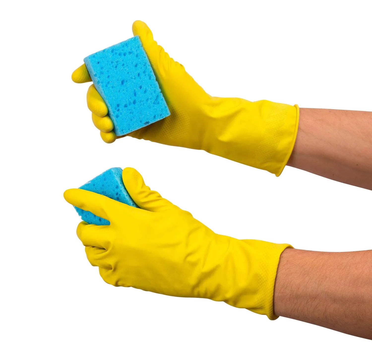 SteadMax 1 Pair Cleaning Gloves, Reusable Natural Rubber Dish Gloves, Latex Non-Slip Gloves for Kitchen, Household