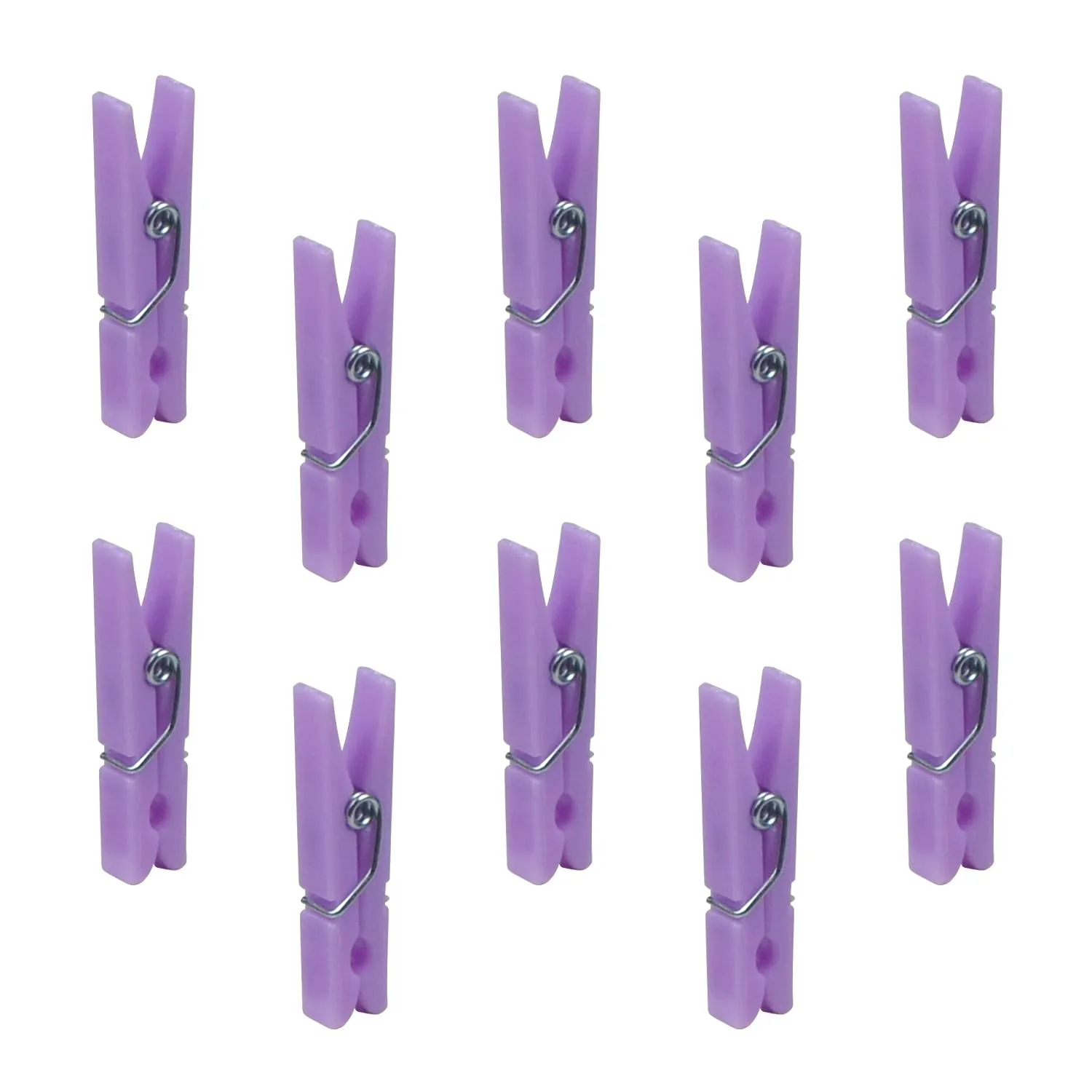 20 Pcs Mini Clothes Pins – 1.37 Inch Plastic Clothespins for Baby Shower Games, Party Decorations, Photo Clips & DIY Crafts (Purple)