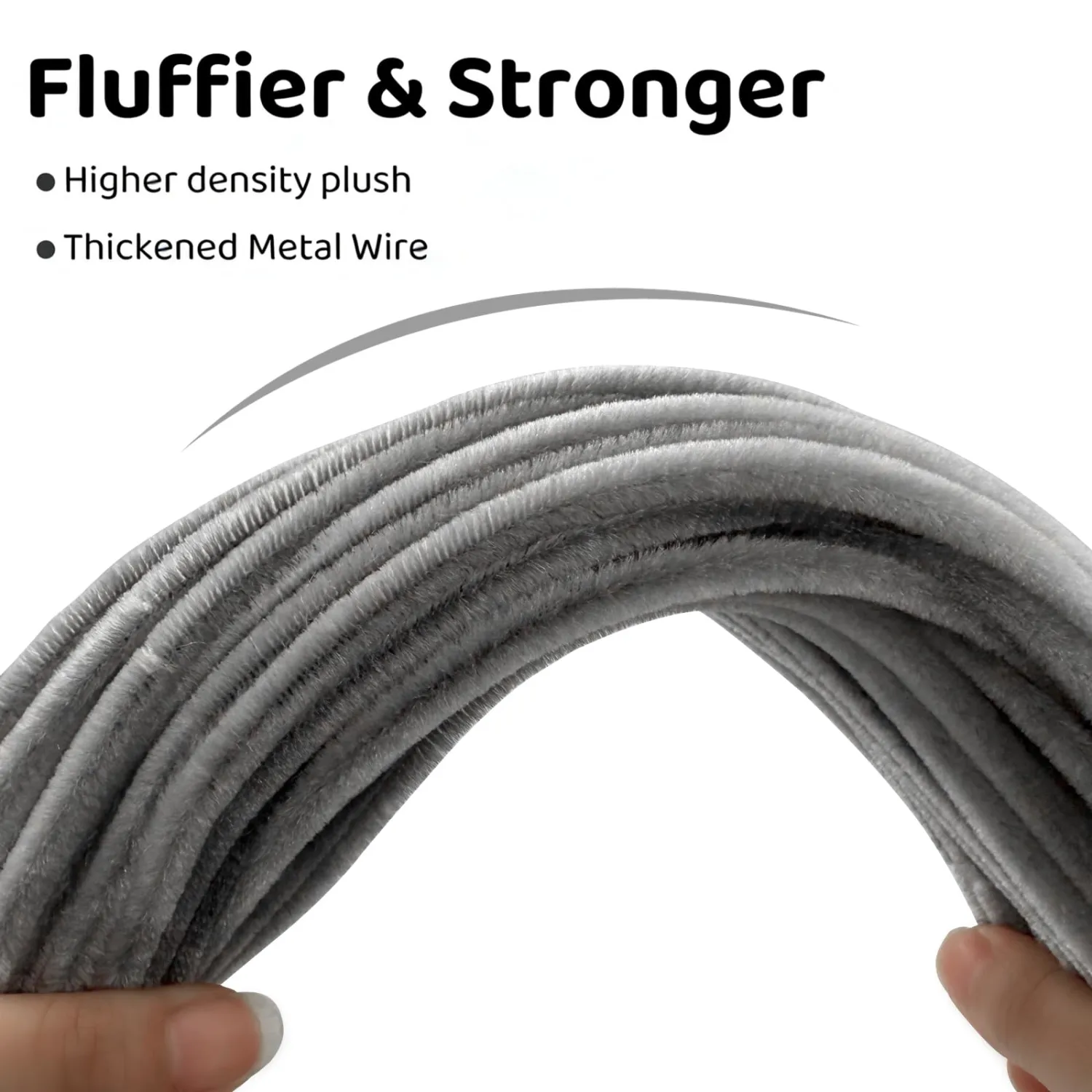 200PCS Gray Pipe Cleaners Craft Bulk,Arts Crafts,Sensory Toys,Chenille Stems Art Supplies for Projects Creative DIY Room Decor,Christmas Decorations,Fidget Toys for Ages 8-13,DIY Cute Grey Animals