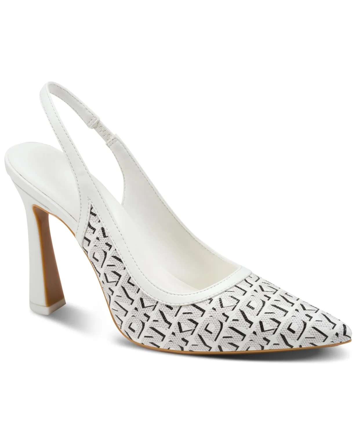 DKNY Womens Cinette Pointed Toe Slingback Dress Pump with Logo