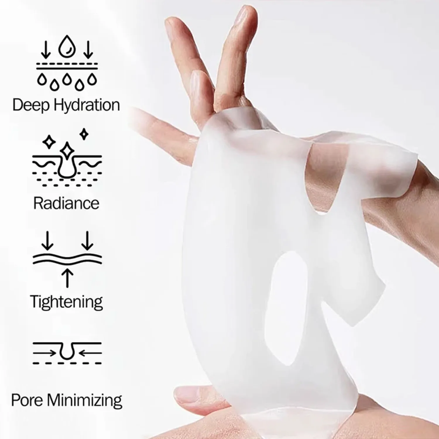 Collagen Face Mask, Hydrating Sheet Mask with Wrinkle Care, Firming & Pore Refining for Elasticity - Moisturizing Facial Treatment for All Skin Types, 5 Pack (Collagen)