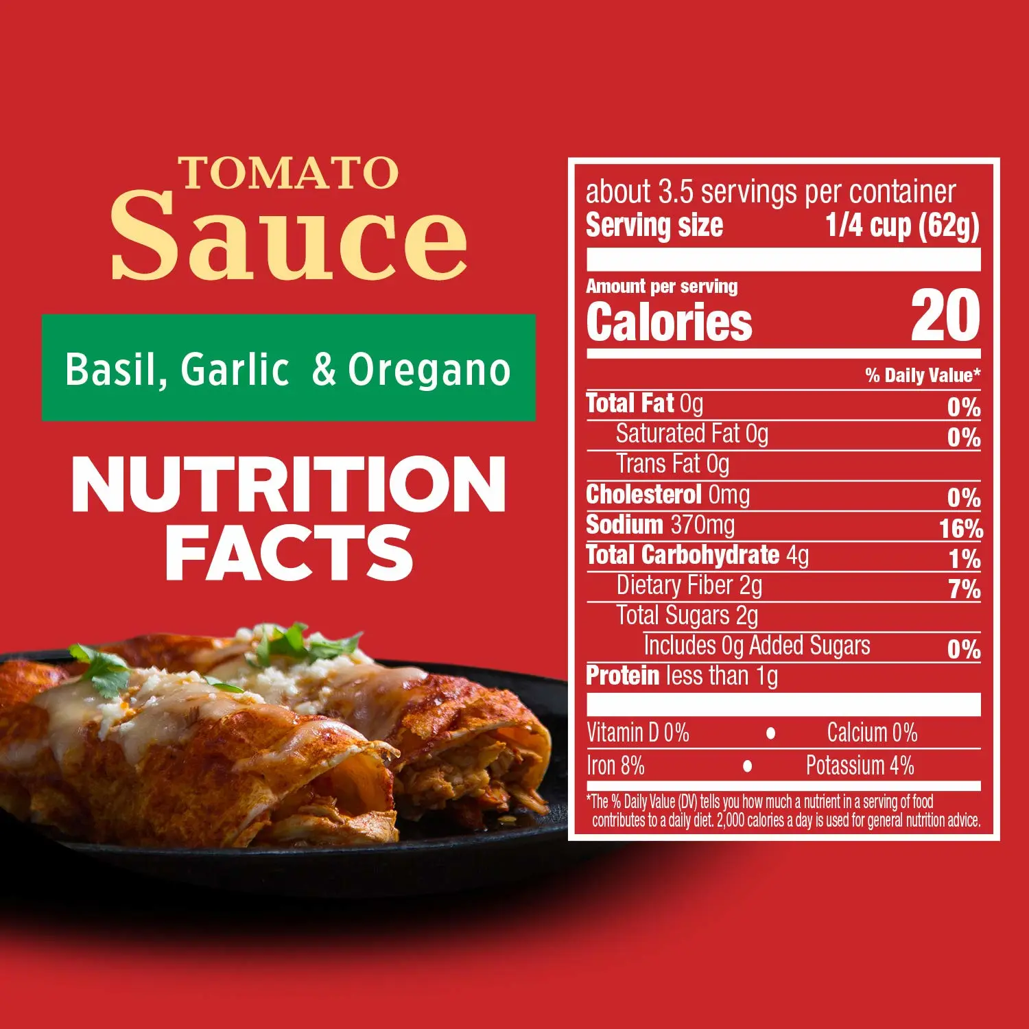 Hunt's Tomato Sauce with Basil, Garlic, and Oregano, Keto Friendly, 8 oz (Pack of 6)