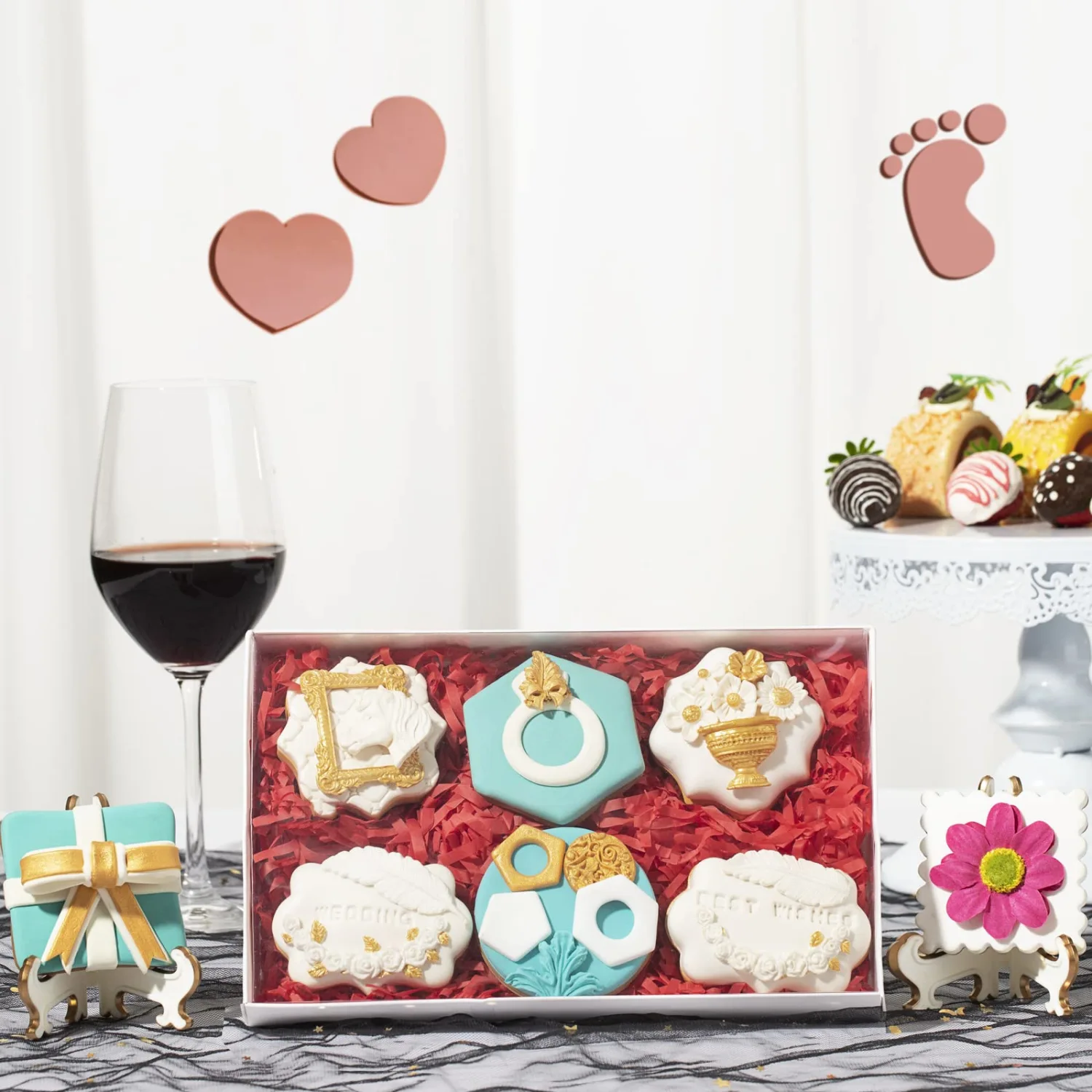 RomanticBaking 10Pack 9 1/2" x 6" x 1 1/4" Inch Clear Cookies Boxes with Window Bakery Boxes Cakesicle Boxes Chocolate Covered Pretzel Rods Boxes Macaron Boxes