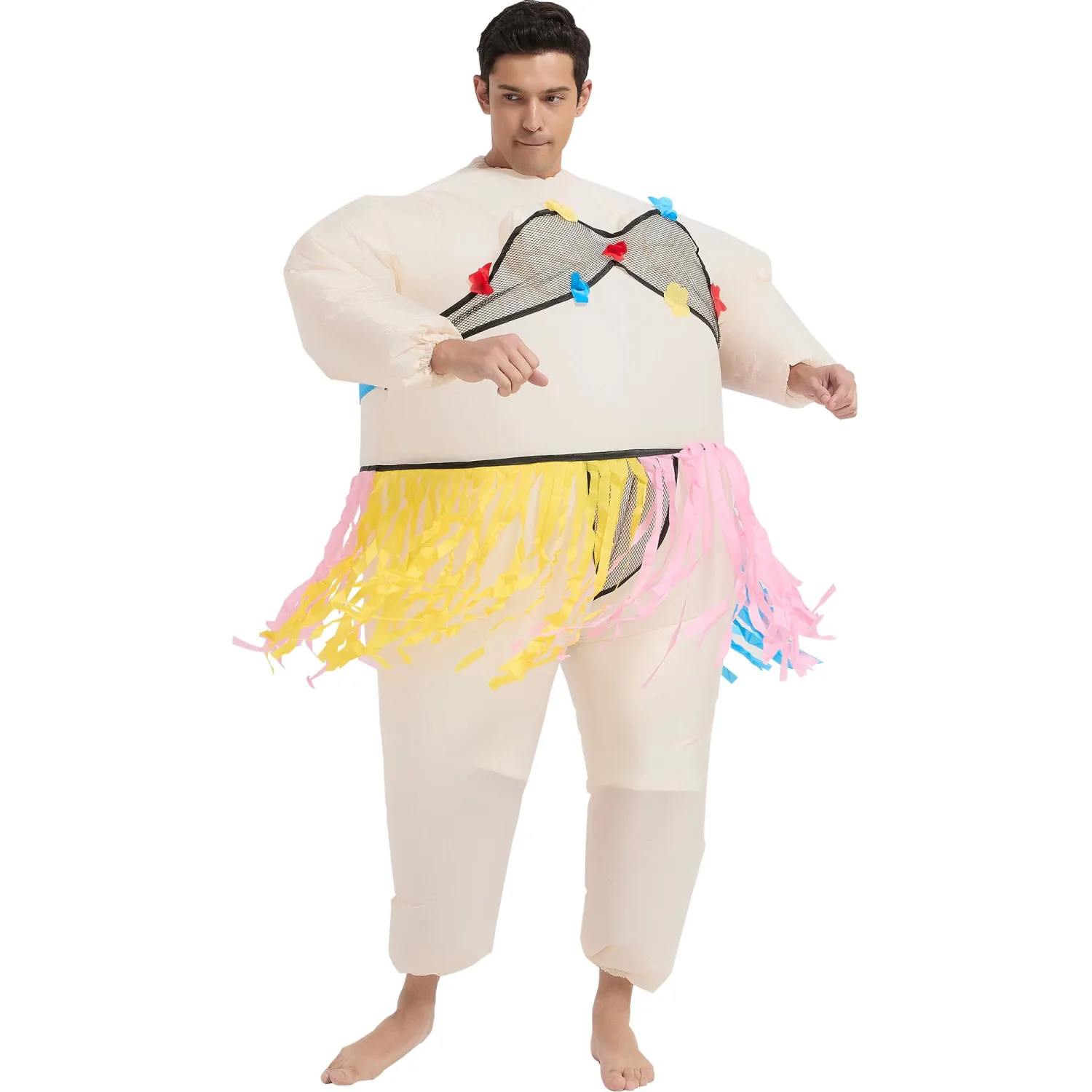 Inflatable Ballet Costume Adult,Blow Up Hula Suit,Halloween Costumes for Men Women