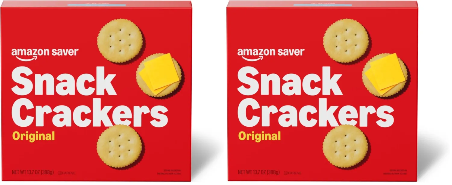 Amazon Saver, Original Snack Crackers, 13.7 Oz (Pack of 2)