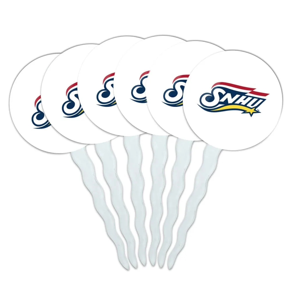 Graphics & More Southern New Hampshire University Primary Logo Cupcake Picks Toppers Decoration Set of 6