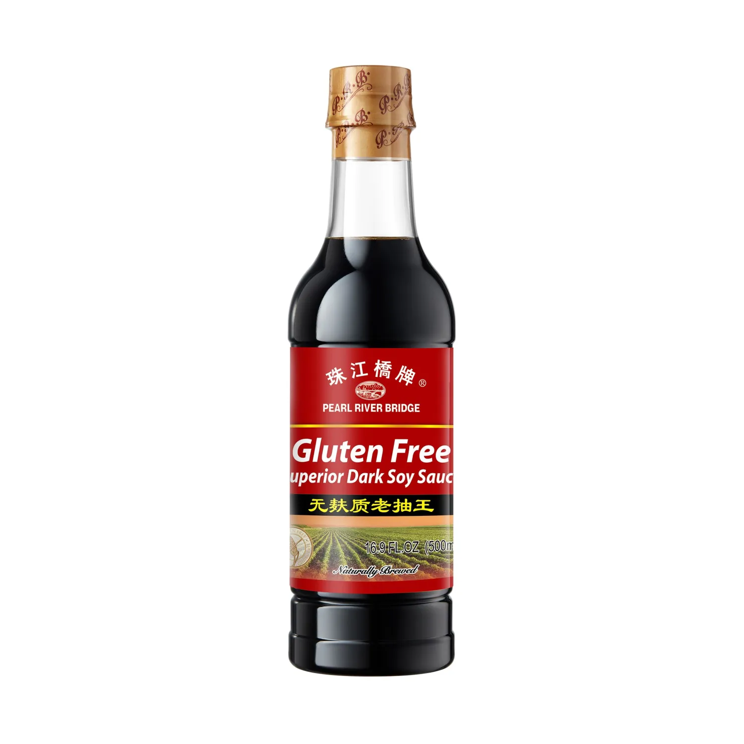 Pearl River Bridge - Gluten Free Dark Soy Sauce - Authentic Asian Flavor - Specially Brewed - 16.9 oz. Bottle