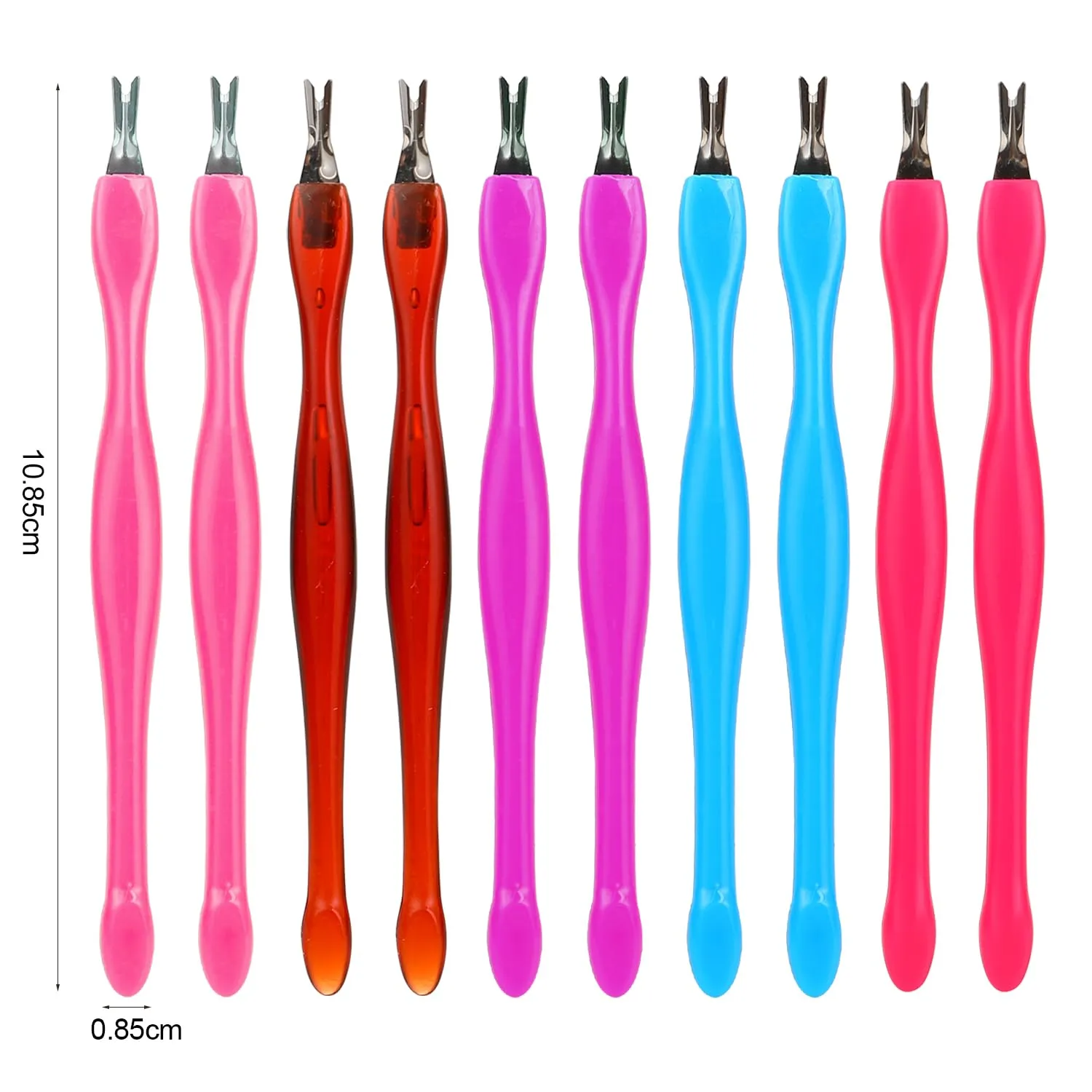 Cuticle Pusher Cuticle Pushers Tool Professional Nail Scraper Pushers Dead Skin Cuticle Remover Dual Ended Cleaner Cuticle Trimmer for Fingernails Toenails Home Nail Shop 10 Pcs