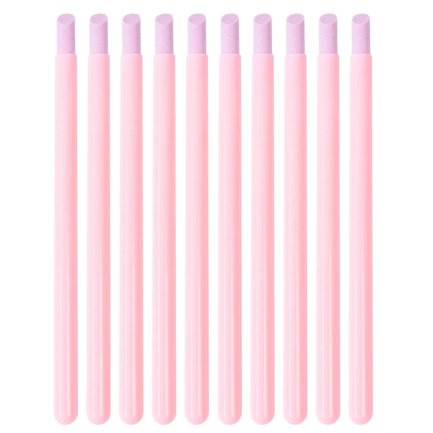 KADS 10Pcs Pumice Stone Nail File Cuticle Stone Pusher Nail Sanding Sticks Nail Art Pen Cuticle Remover Trimmer (Pink 10Pcs)