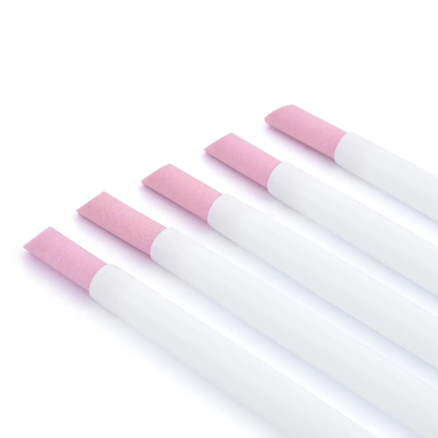 KADS 10Pcs Pumice Stone Nail File Cuticle Stone Pusher Nail Sanding Sticks Nail Art Pen Cuticle Remover Trimmer (White 10Pcs)