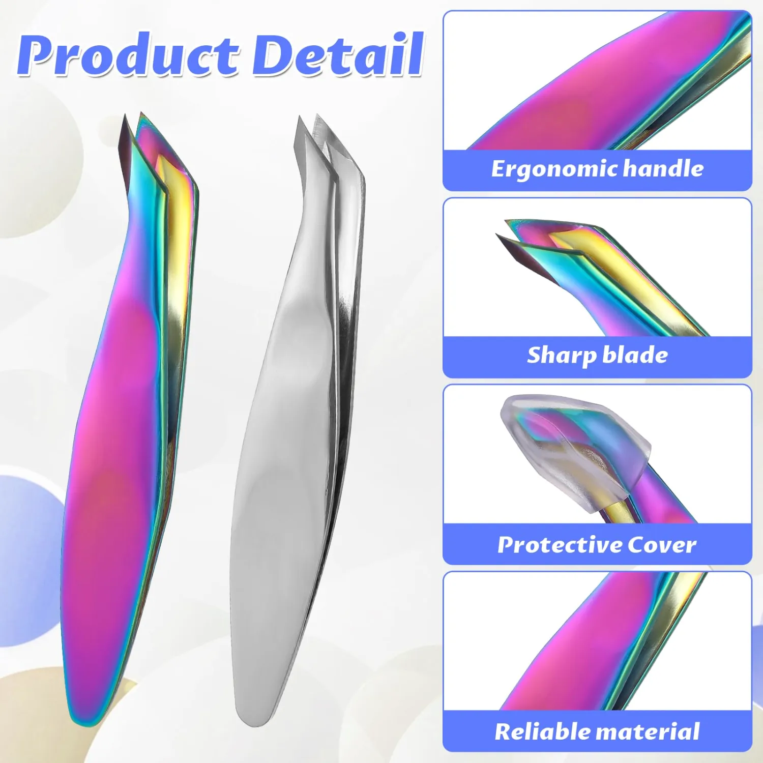 2Pcs Mini Cuticle Nipper Trimmer for Manicure Pedicure Stainless Steel Hangnail Clipper Precise Pointed Tip Cuticle Clipper Professional Cuticles Nipper Trimmer Tweezer for Trim Nail Dry Skin