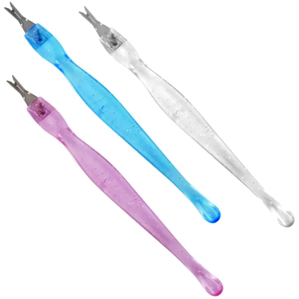 (3 Pack) Color Practical Nail Art Tools Pedicure Cuticle Trimmer Remover Pusher Dead Skin Callus Removal Fork
