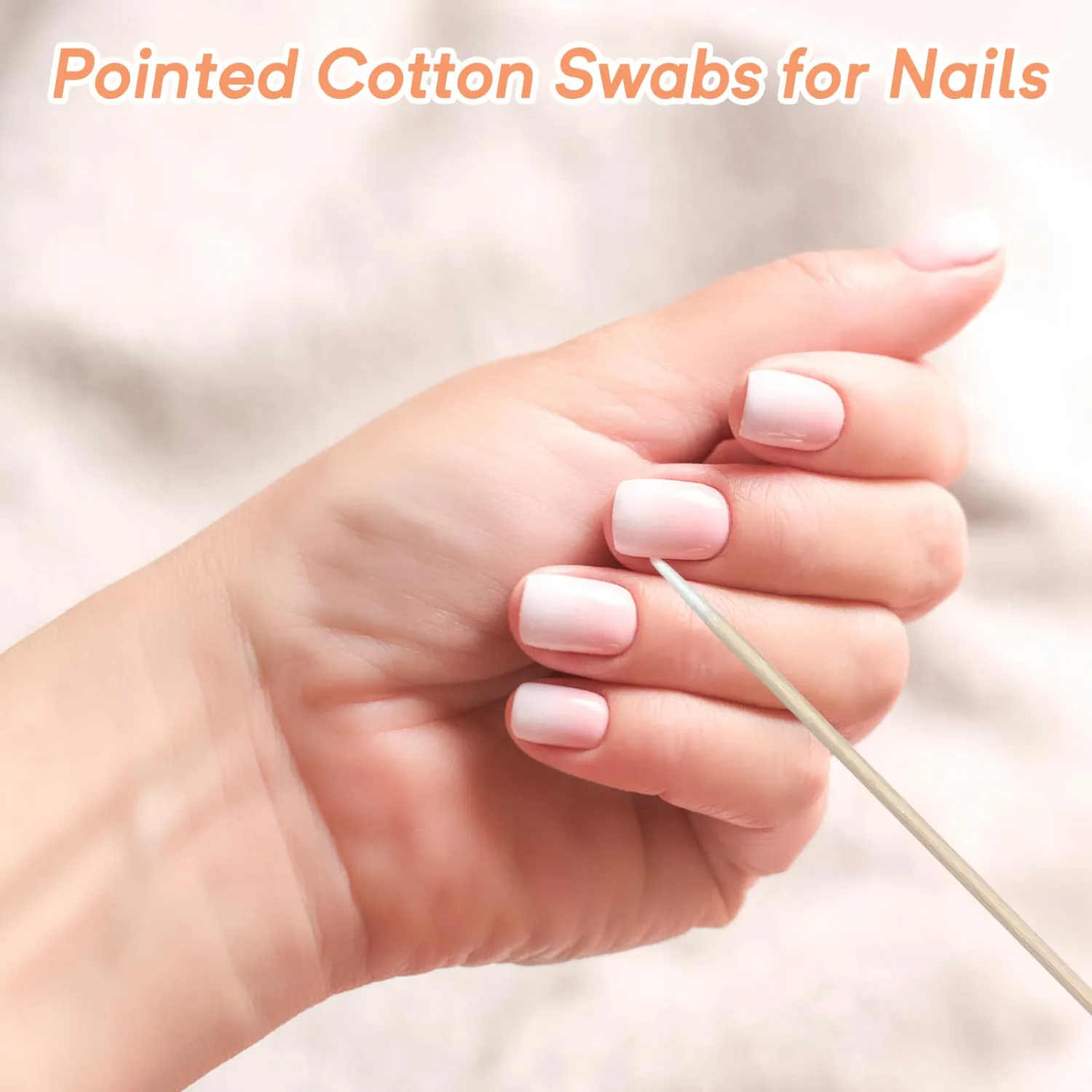 600 Pcs Double Pointed Cotton Swabs for Nails, 4 Inch Lint Free Microblading Cotton Swab for Makeup, Nail Polish Clean Up Tool, for Beauty, Precision Makeup and Craft Applicators