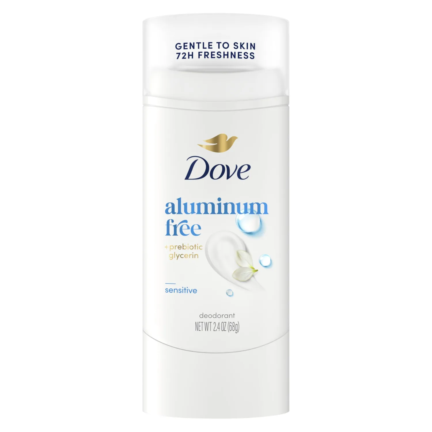 Dove Deodorant Stick Sensitive for 72 Hour Odor Protection Aluminum Free 2.4 oz