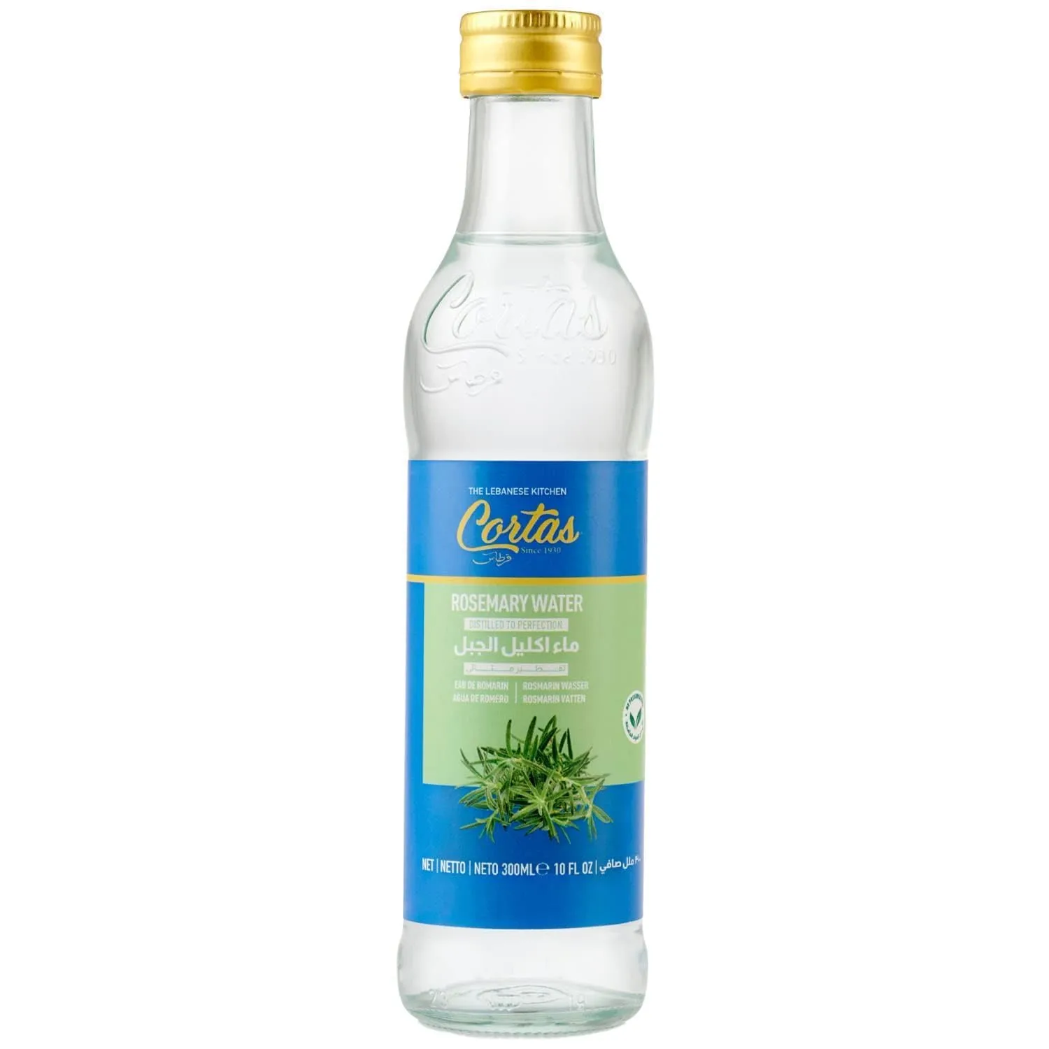 Cortas – Rosemary Water Distilled to Perfection, 300ml (10 fl. oz) (Pack of 1)
