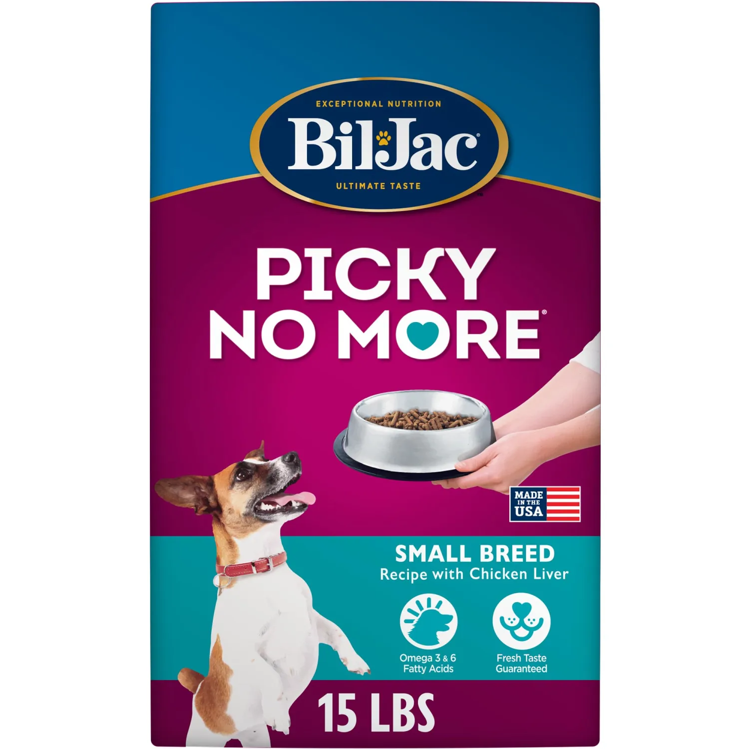 Bil-Jac Picky No More Small Breed Chicken Liver Dry Dog Food | 15 lb