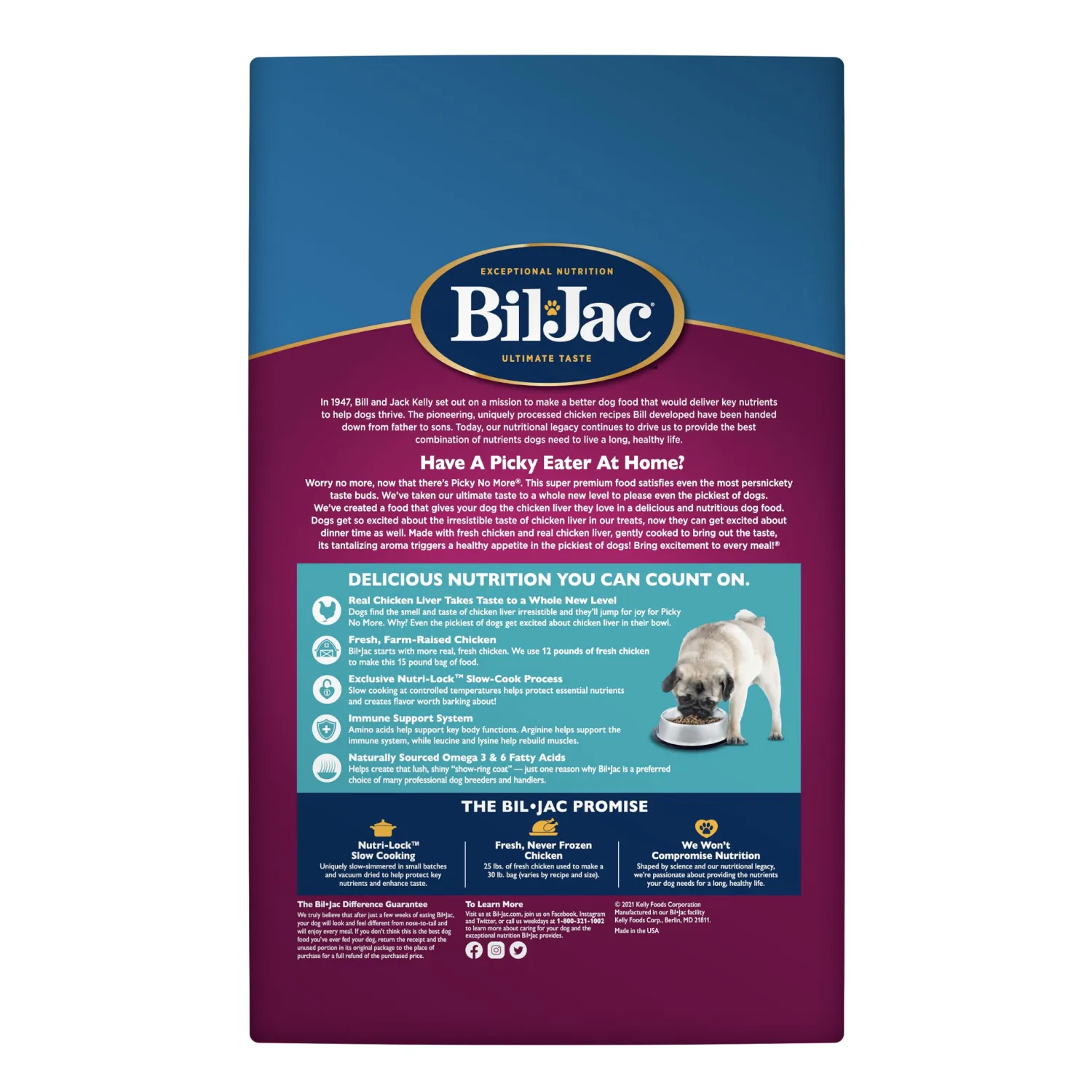 Bil-Jac Picky No More Small Breed Chicken Liver Dry Dog Food | 15 lb
