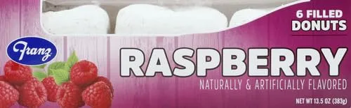Franz, Raspberry Filled Powdered Sugar Donuts, 6ct, 13.5oz