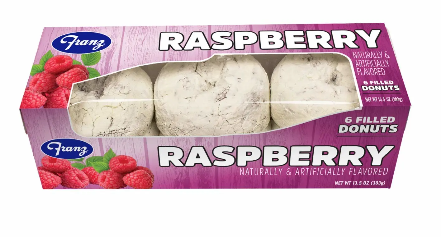 Franz, Raspberry Filled Powdered Sugar Donuts, 6ct, 13.5oz