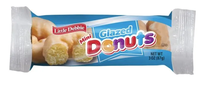 Little Debbie Mini Glazed Donuts 36.8oz Caddy, 12 packs per caddy