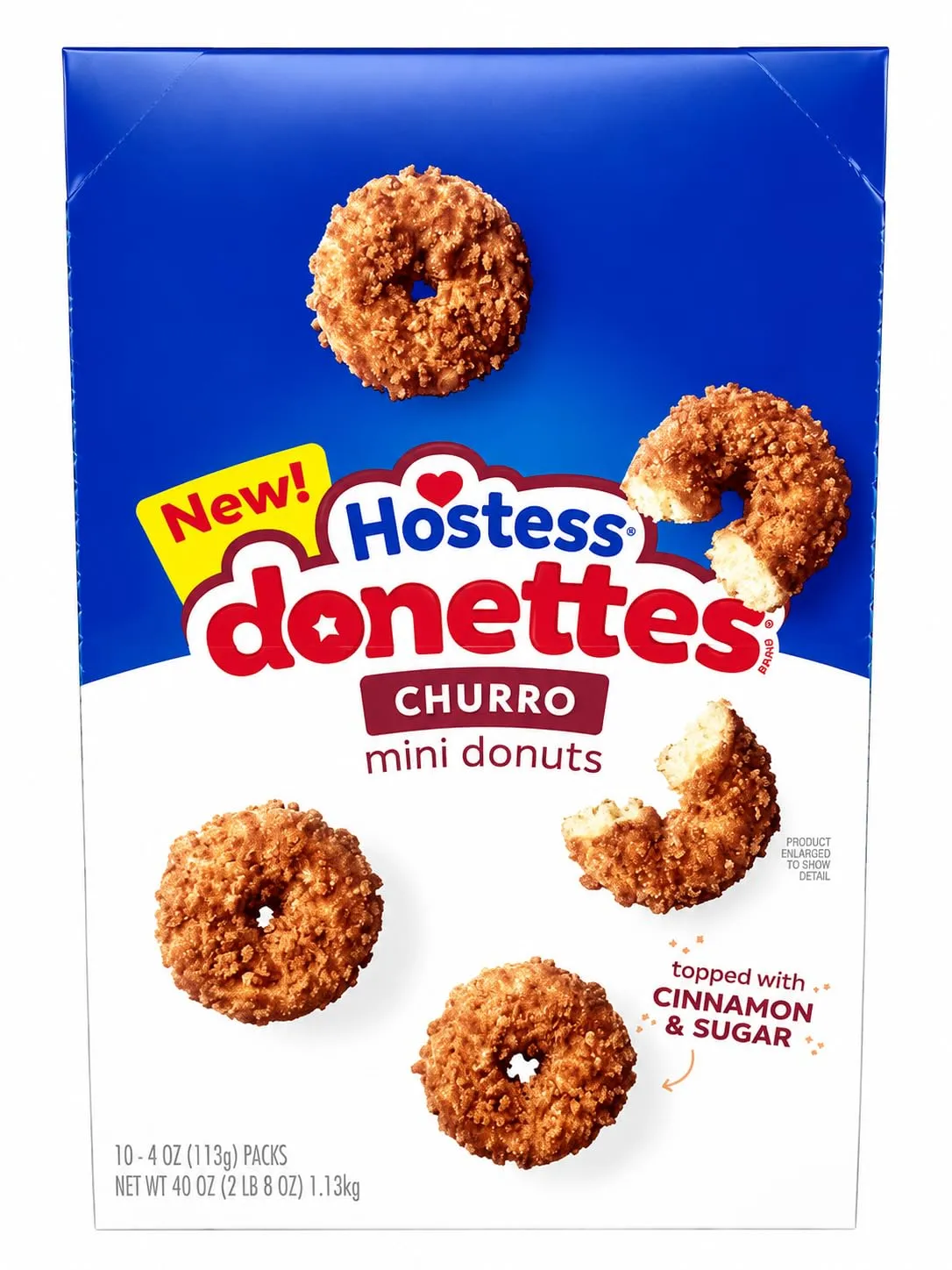 Hostes Mini Donuts, CHURRO, 3 Ounce, 10 Count, 60 total