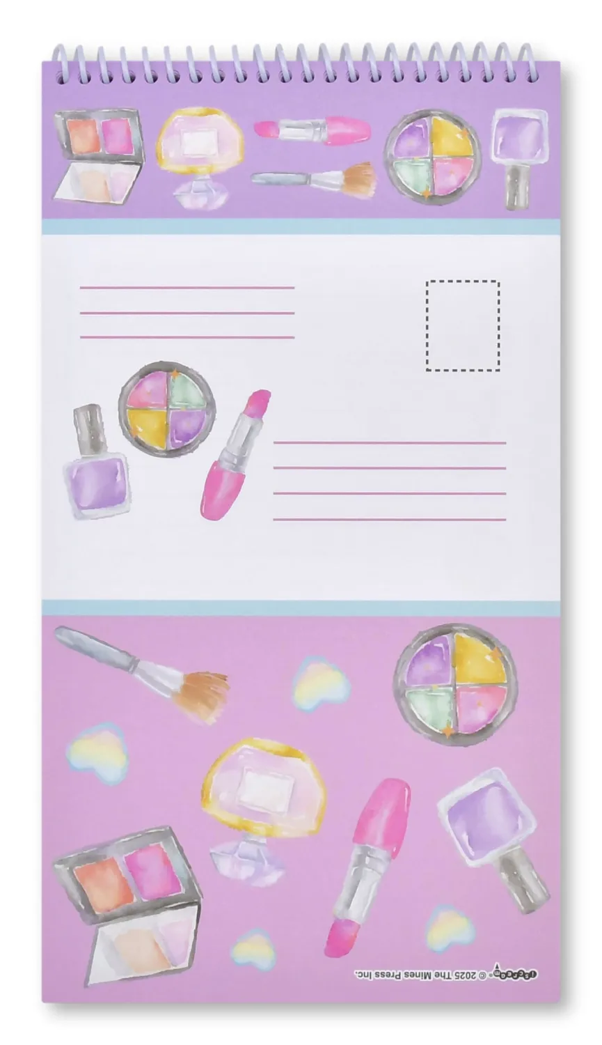 iscream Seal and Send 40 Sheet Stationery Note Card Pad with Seals - Makeup Counter