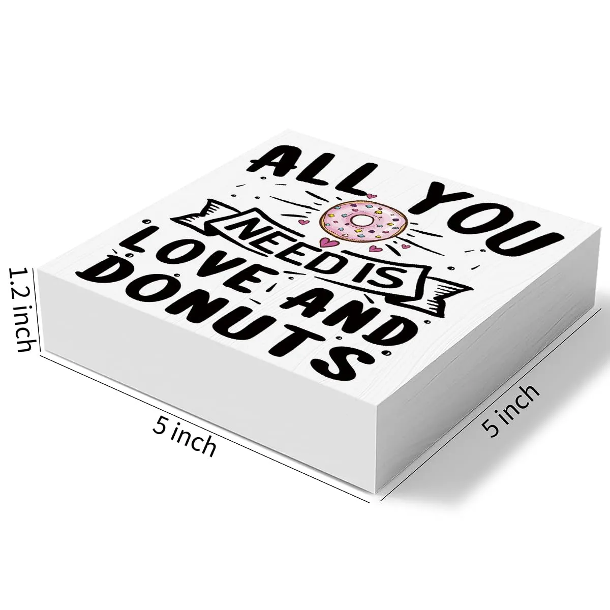 mmiishe Donut Lover Wooden Box Sign Home Kitchen Wall Decor 5 X 5 Inch Rustic All You Need is Love and Donuts Wood Box Sign
