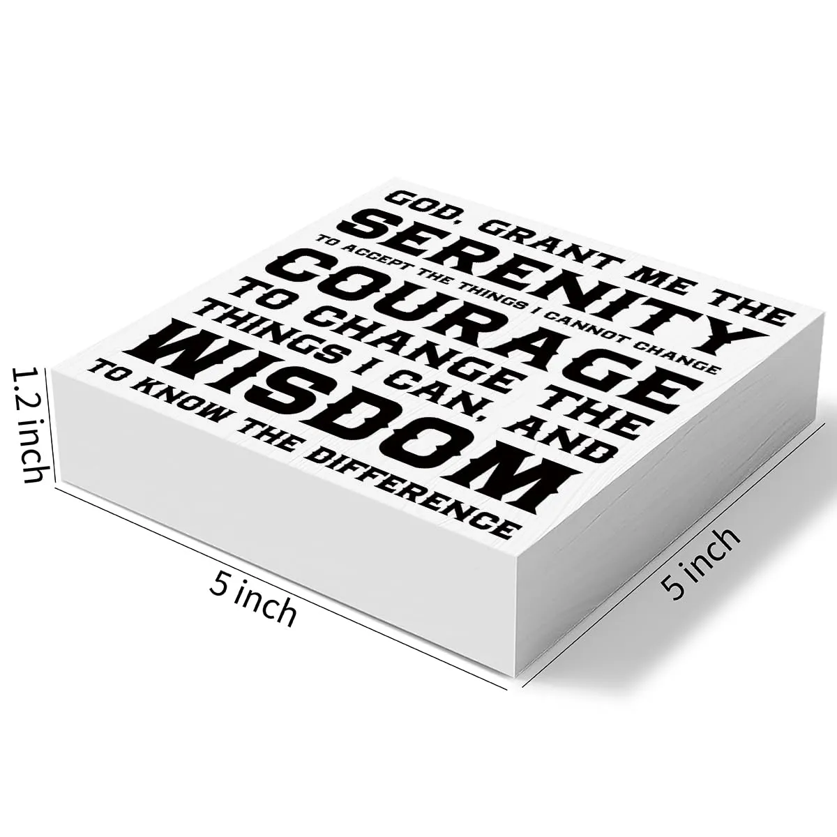 mmiishe Serenity Prayer Wooden Box Sign Home Wall Decor 5 X 5 Inch Rustic God Grant Me the Serenity Wood Box Sign