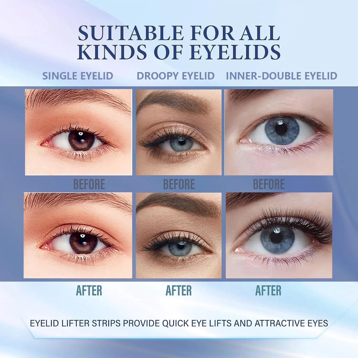 Eyelid Tape 280Count 5MM Double-Eyelid-Tape-for-Hooded-Eyes-Invisible Instant-Eyelid-Lift-for-Uneven/Droopy/Hooded-Eyelids/Single Eyelids Valentine's Day Gifts