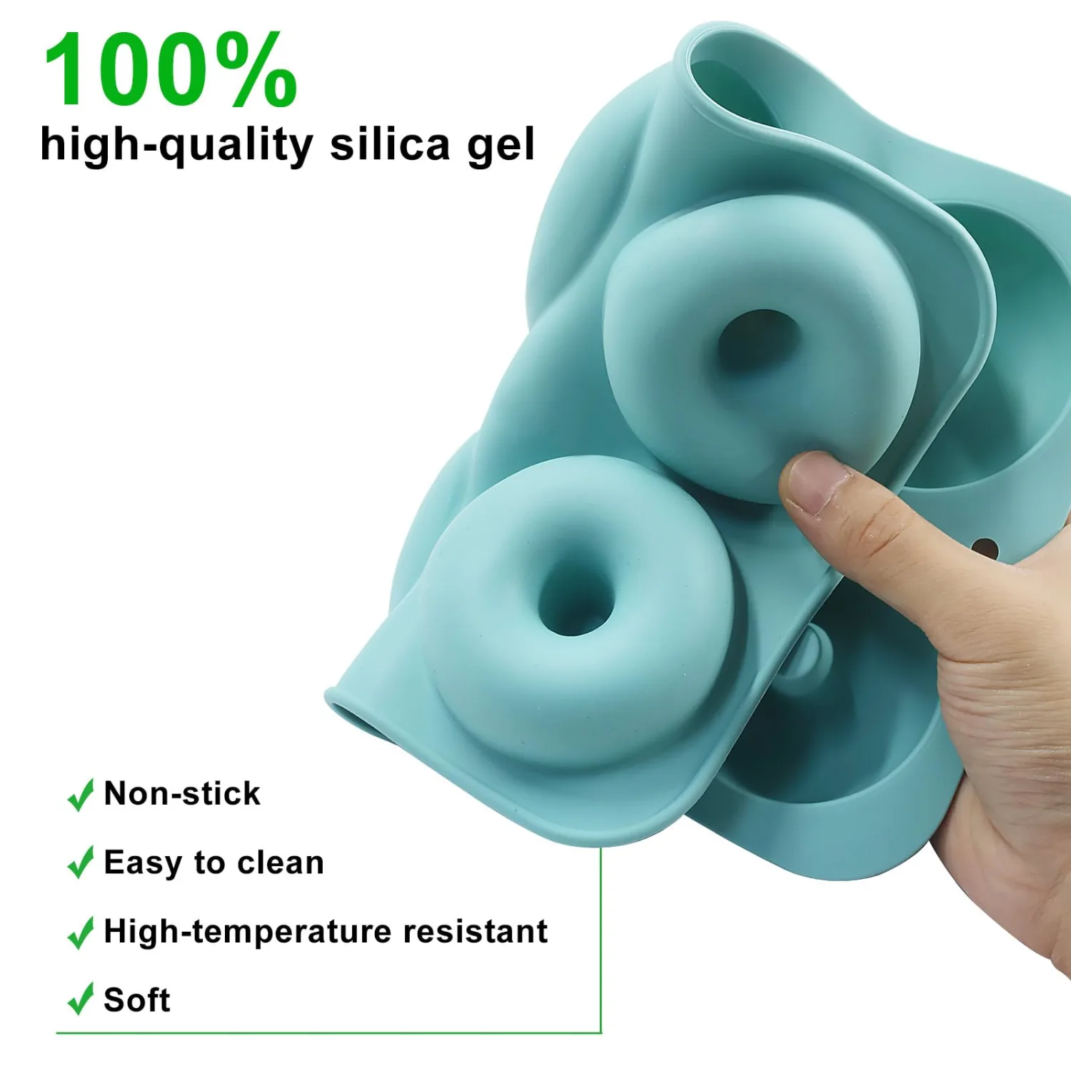 Non-Stick Doughnut Pan Set of 3 - Flexible Silica gel Baking Molds for Perfect Donuts, Cakes & Bagels, Dishwasher Safe, Just Pop Out for Easy Release, BPA-Free & Odorless（Multiple styles）