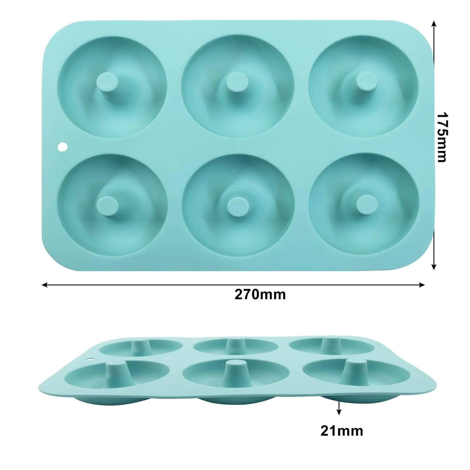 Non-Stick Doughnut Pan Set of 3 - Flexible Silica gel Baking Molds for Perfect Donuts, Cakes & Bagels, Dishwasher Safe, Just Pop Out for Easy Release, BPA-Free & Odorless（Multiple styles）