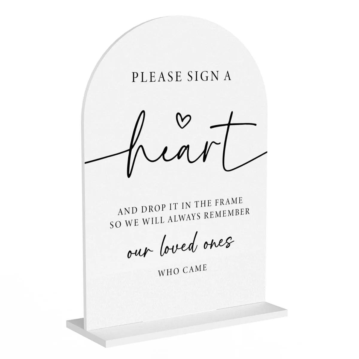 Please Sign a Heart Sign Heart Guest Book Sign Wedding Engagement Bridal Shower Decor for Ceremony Party Reception Guestbook Table Decor 5 x7 Inch