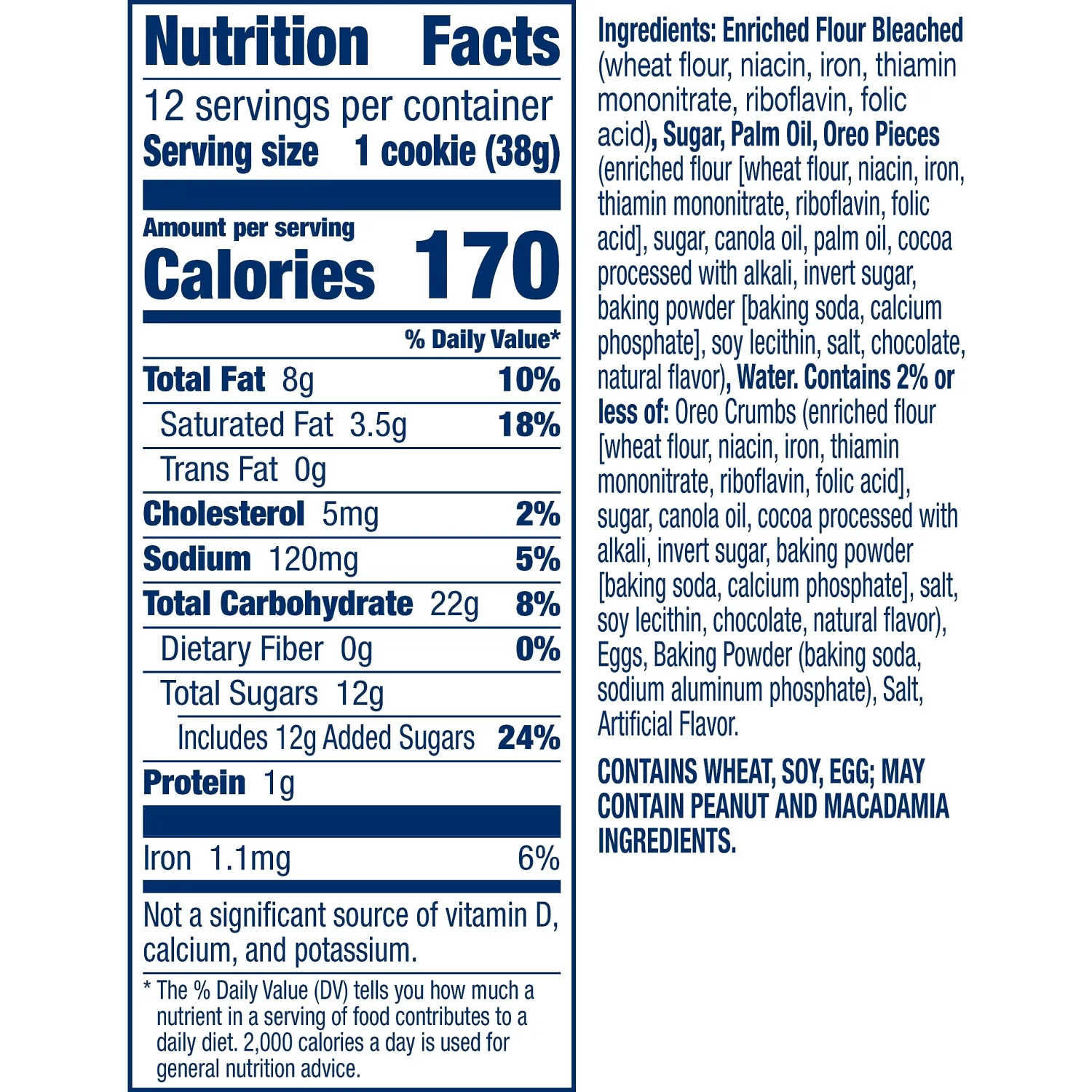 Pillsbury Refrigerated Cookie Dough Made With OREO Pieces, Eat or Bake, 12 Big Cookies, 16 oz