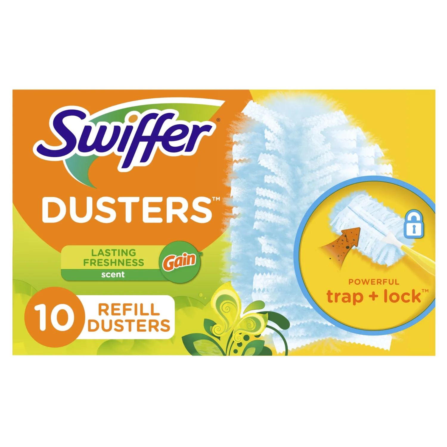 Swiffer 180 Duster, Car Duster Refills, Gain Scent, 10 Count
