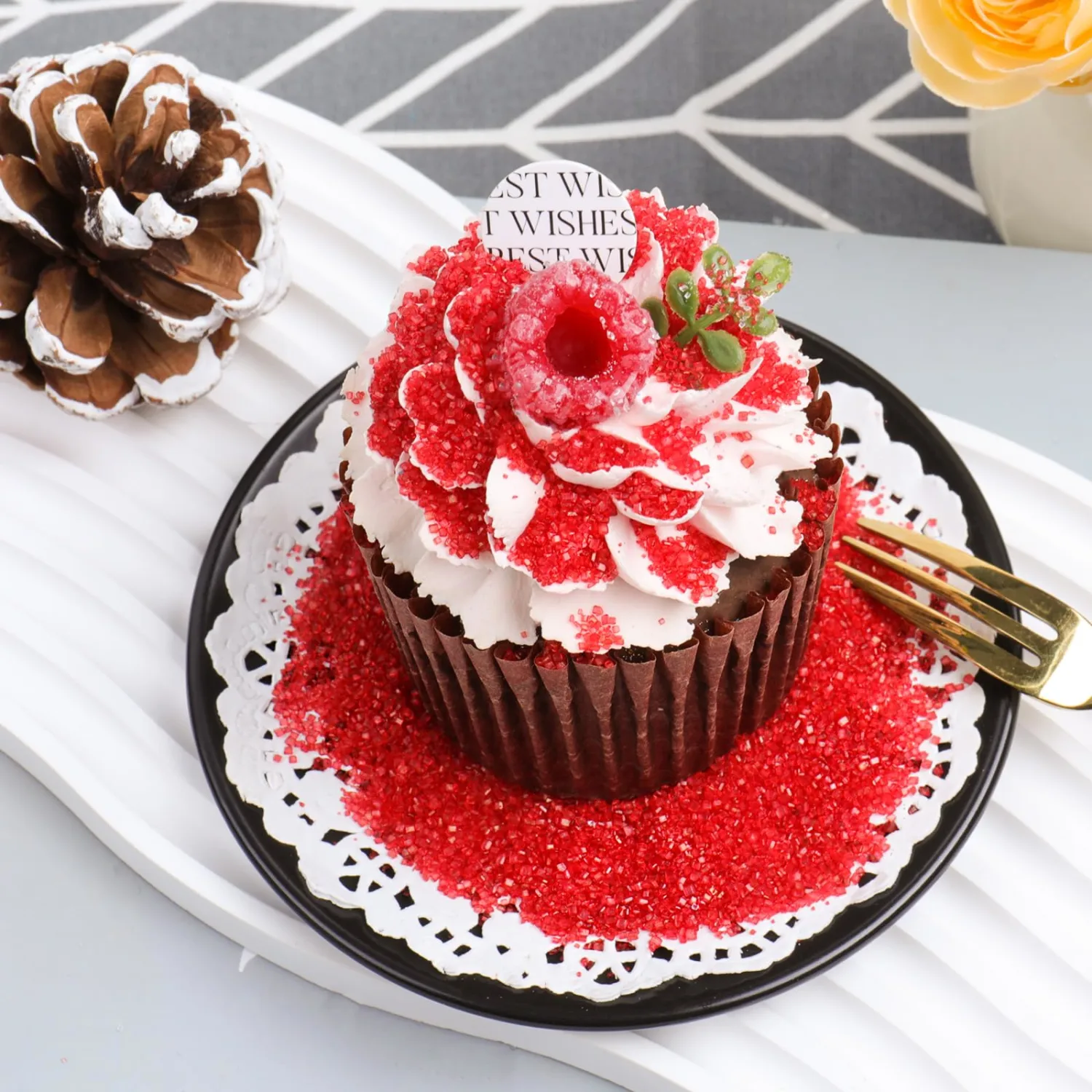 Red Sprinkles Sanding Sugar for Baking, 6.35oz/180g Edible Sparkling Sugar Crystals, Decorating Sugar Sprinkles for Cake Cupcake Cookie Ice Cream Topping