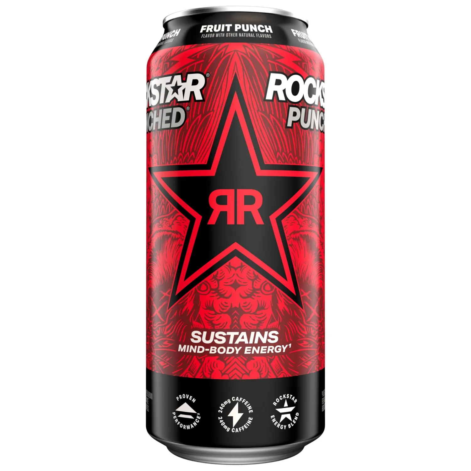 Rockstar Fruit Punch, 16 Fl Oz Can