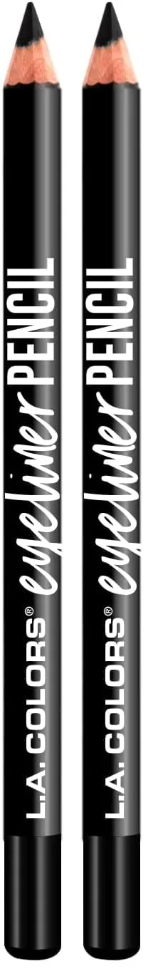 L.A. COLORS Eyeliner Pencil Black .035oz (Pack of 2)