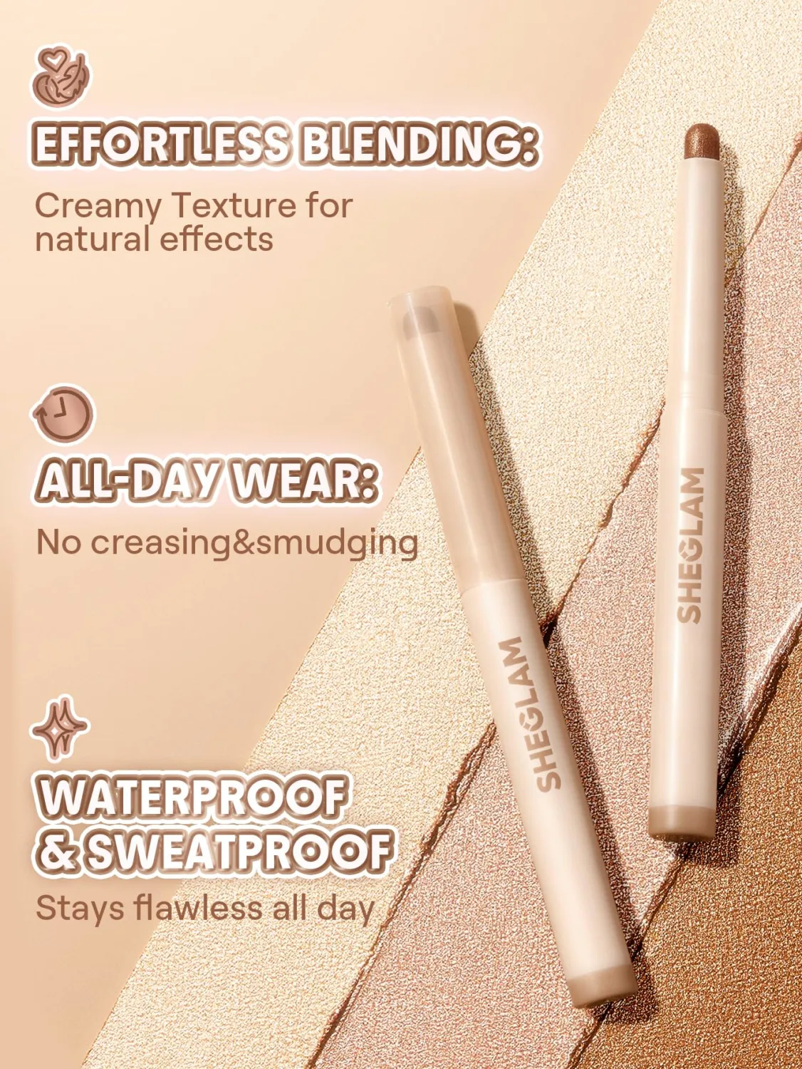 SHEGLAM Creamsicle Eyeshadow Stick Lightweight, Buildable Formula Easily Blendable and Buildable Shimmer-Lush