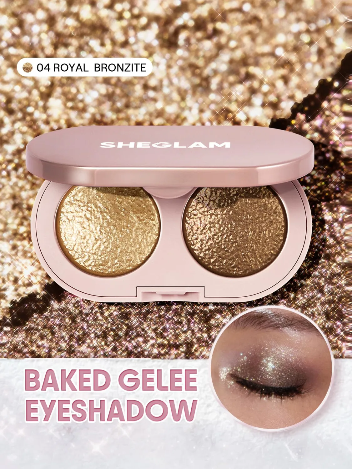 SHEGLAM Prismalight Baked Gelee Eyeshadow Duo-04 Royal Bronzite
