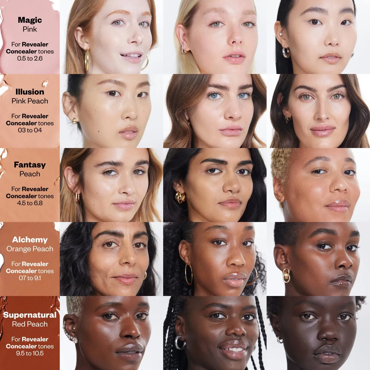 Kosas Revealer Extra Bright Color Corrector, Full Coverage Liquid Cream Under Eye Brightener, Makeup Base for Dark Circles Discoloration, Magic