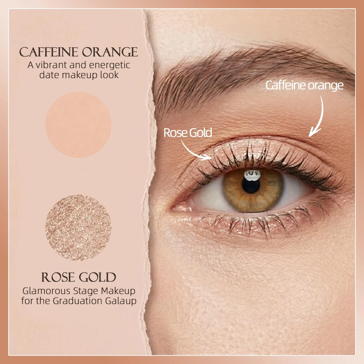 Cream Two Color Eyeshadow Stick, 2-in-1 Shimmer & Matte Eye Shadow Pen, Smooth Long Lasting Crease-Proof Eye Makeup Pencil for Daily Eye Looks, 03# Sunrise Latte