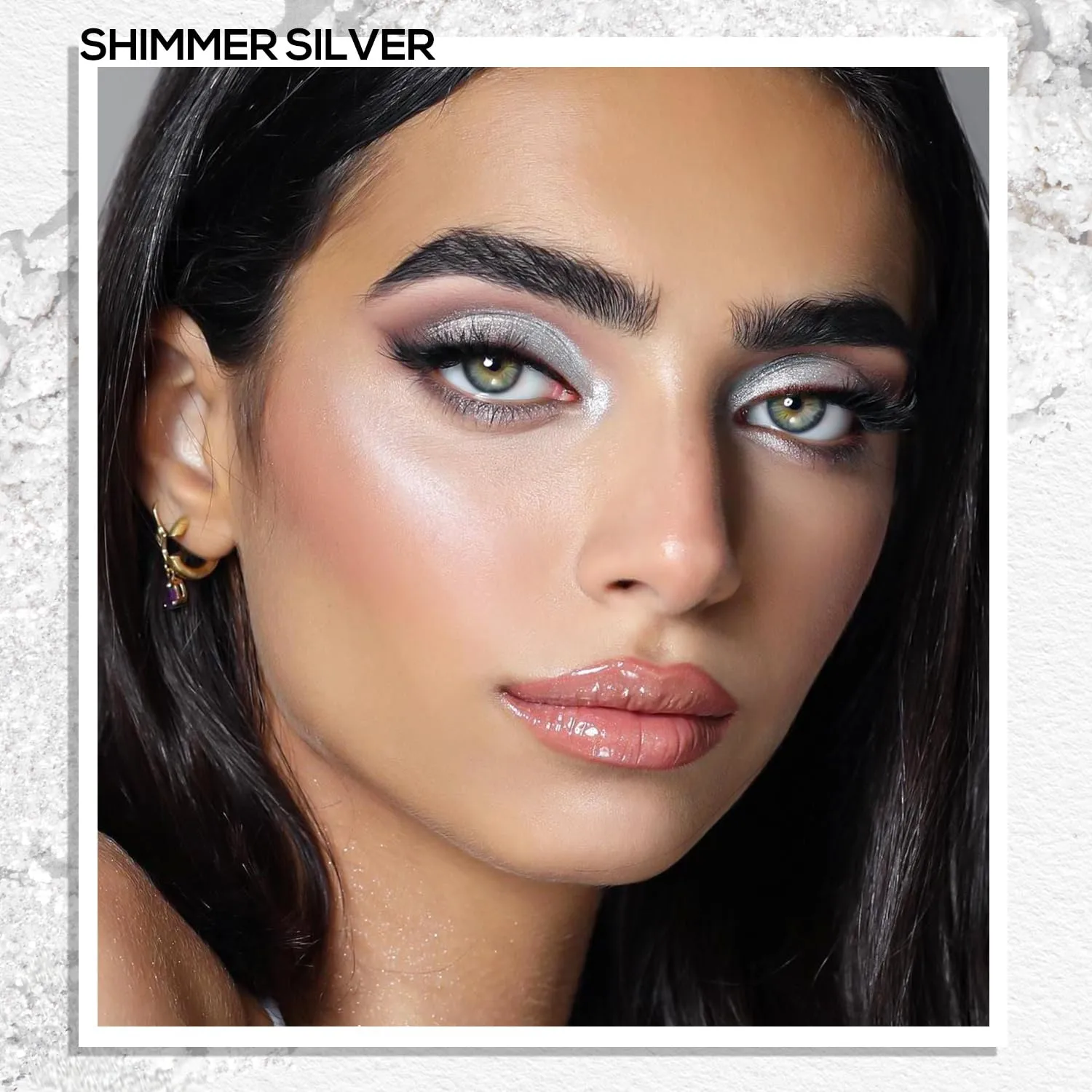 MAKI YIKA Shimmer Silver White Crème Eyeshadow Single, Shimmer Cream Eye Shadow palette for Women, Color Stay Long Lasting Waterproof Eye Makeup Monochrome Eyeshadows,#13