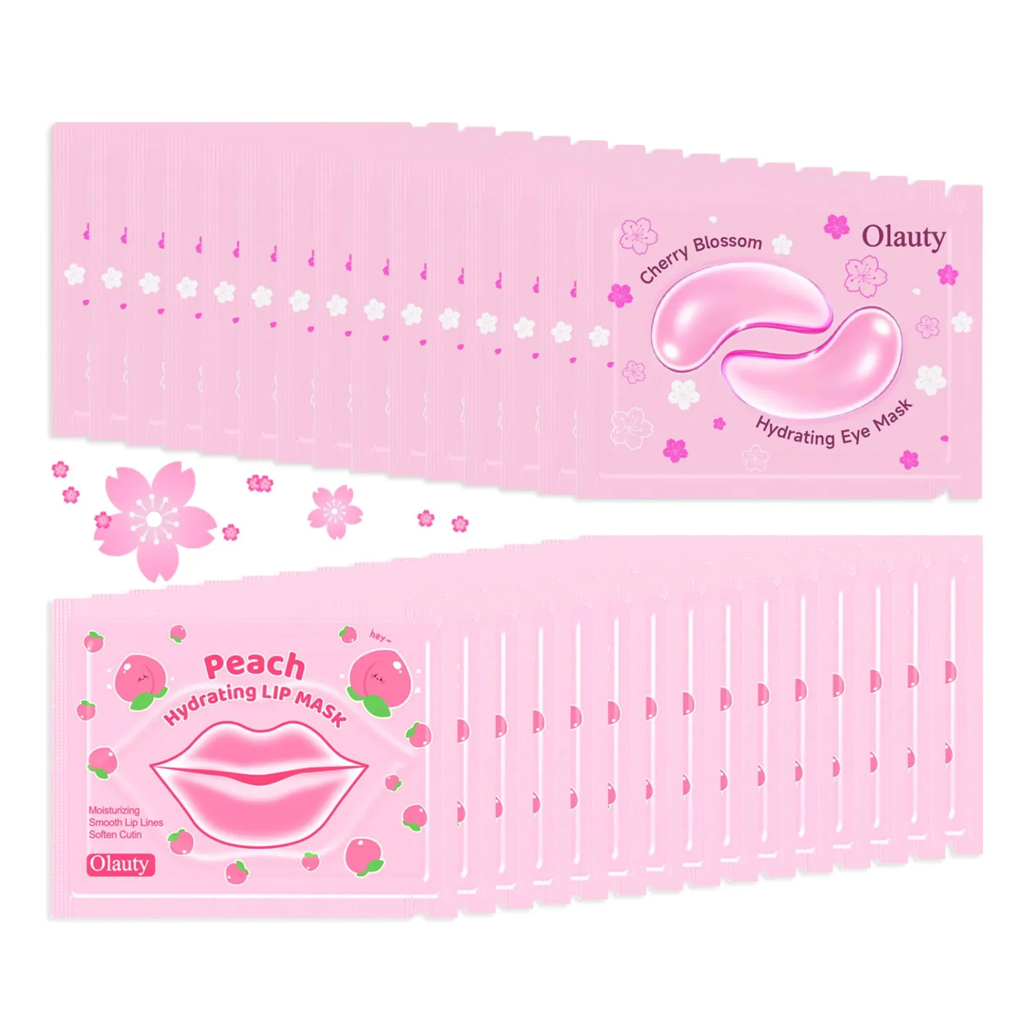 Sulily 30 Pairs Lip Mask & Under Eye Patches, Pink Collagen Eye Mask Pads, Lip Mask Skincare, Birthday Gifts, Bridesmaid Gifts, Bridal Shower Gifts, Spa Gifts for Women, Bulk Gifts, Party Favors