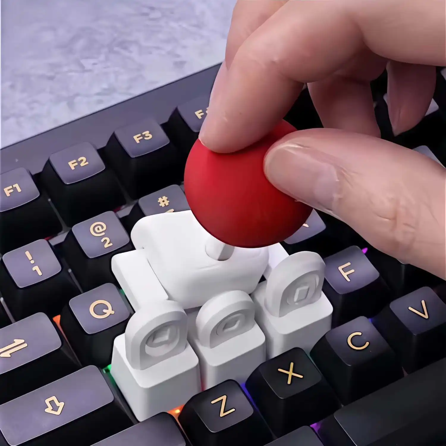 3D-printed Game Joystick And Keyboard Keycaps