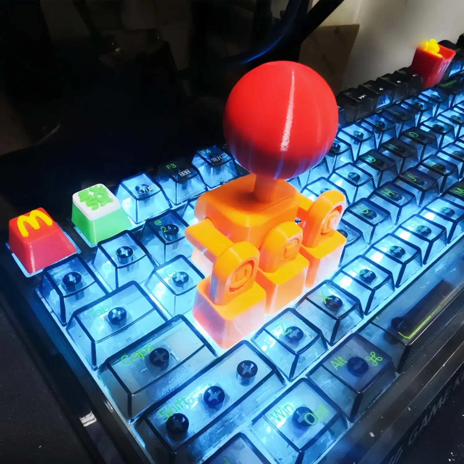 3D-printed Game Joystick And Keyboard Keycaps