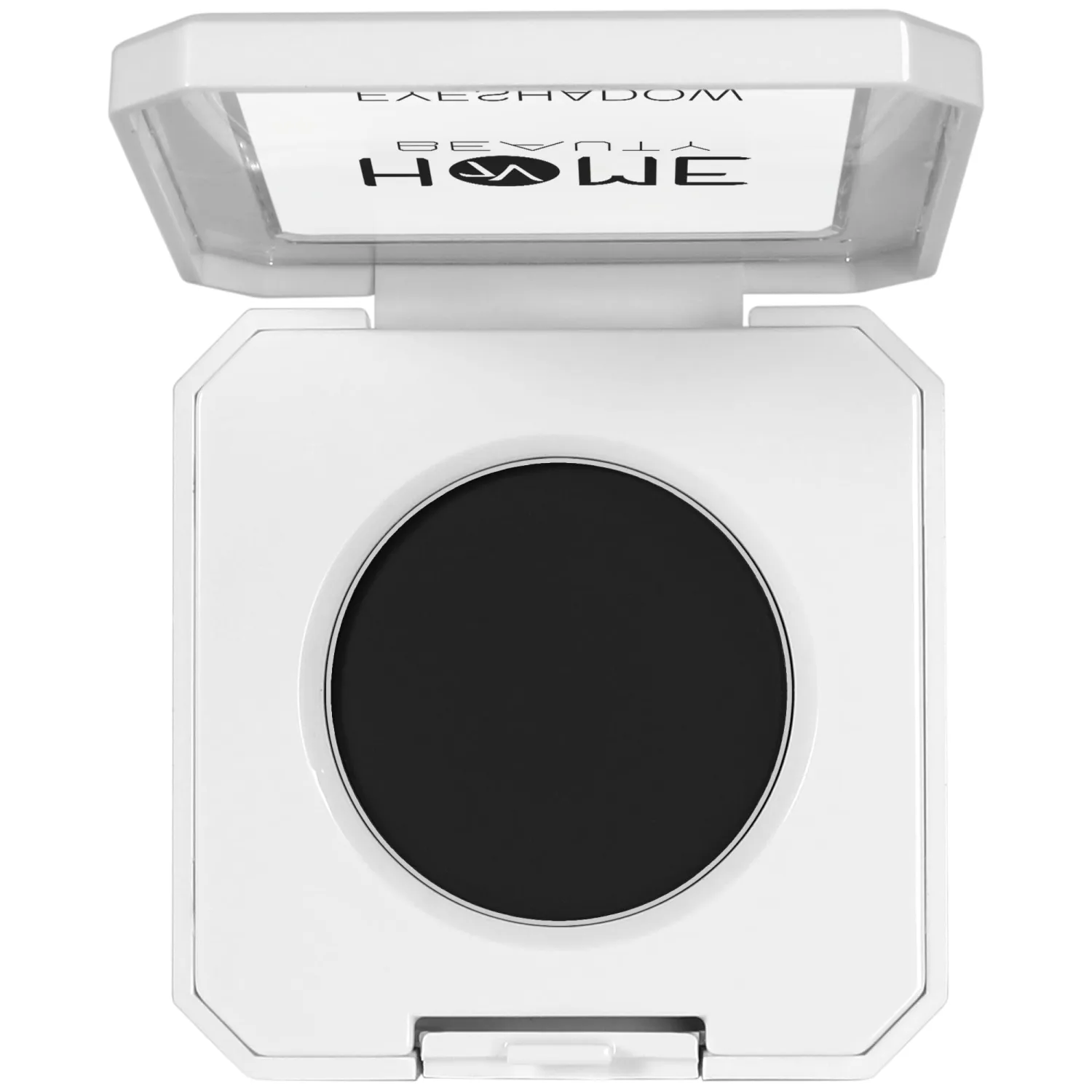 Single Black Eyeshadow, High Pigment Long Lasting White Case Matte Single Eyeshadow