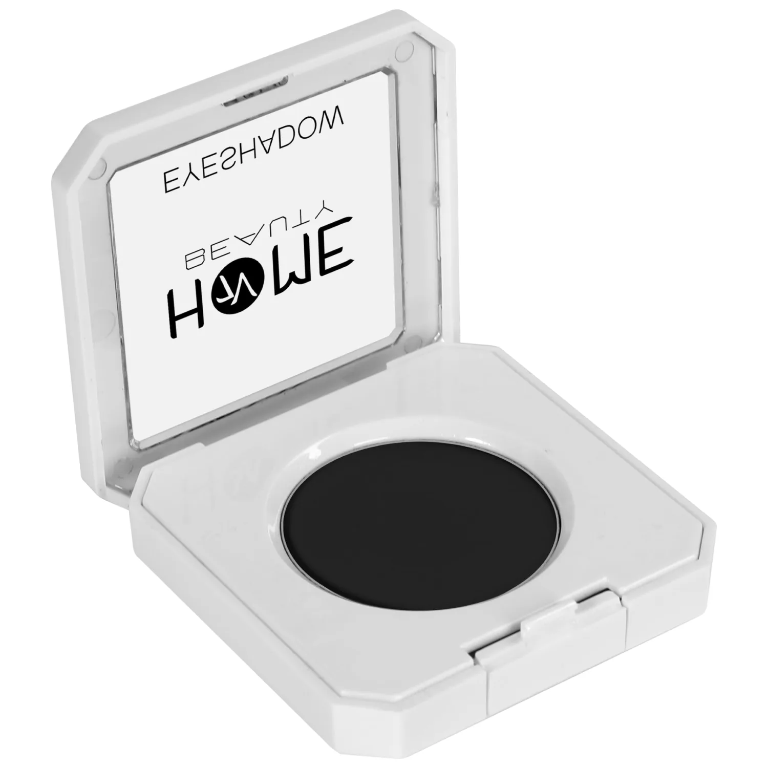 Single Black Eyeshadow, High Pigment Long Lasting White Case Matte Single Eyeshadow