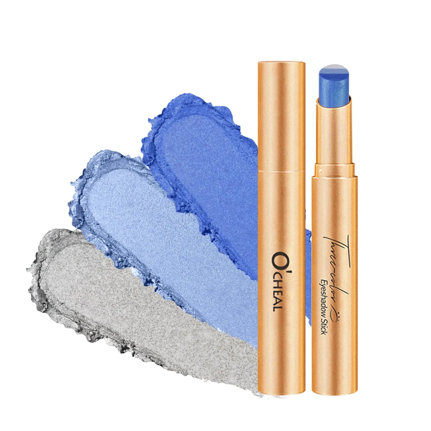 O'CHEAL 3 Color Gradient Eyeshadow Stick Matte Shimmer Waterproof Long-lasting Crease-proof & easy to apply, suitable for dailymakeup touch-ups，Eye shadow pen for Make Up 05#Lce Crystal Grape